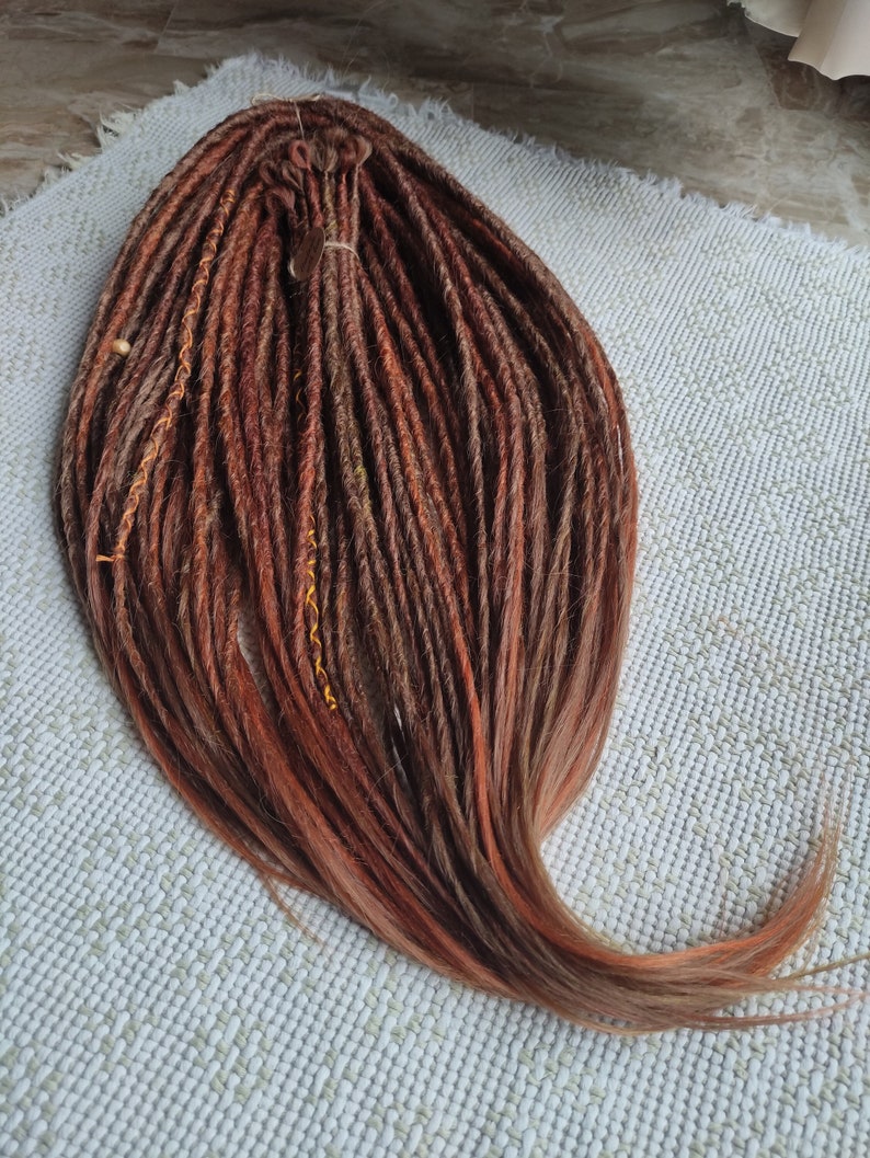 Copper Red Dreadlocks | synthetic dreads cyberdreads double single ended READ ITEM DETAILS please!