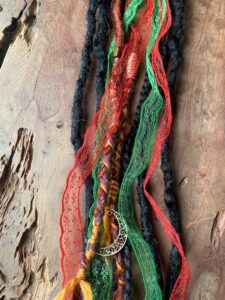 braids | Viking competition Viking marriage ceremony Vivid dark dreads – copper mix  | handcrafted braids| synthetic dreadlocks/ dreads clips