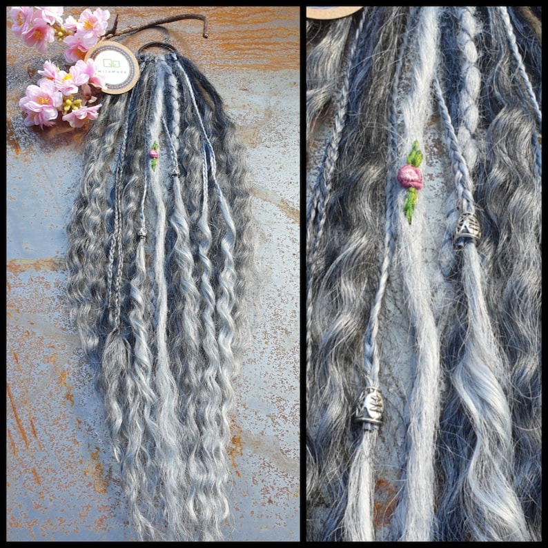 MiJoMade Curly Ponytail Fright Space: 8 DE dreads on a hair elastic