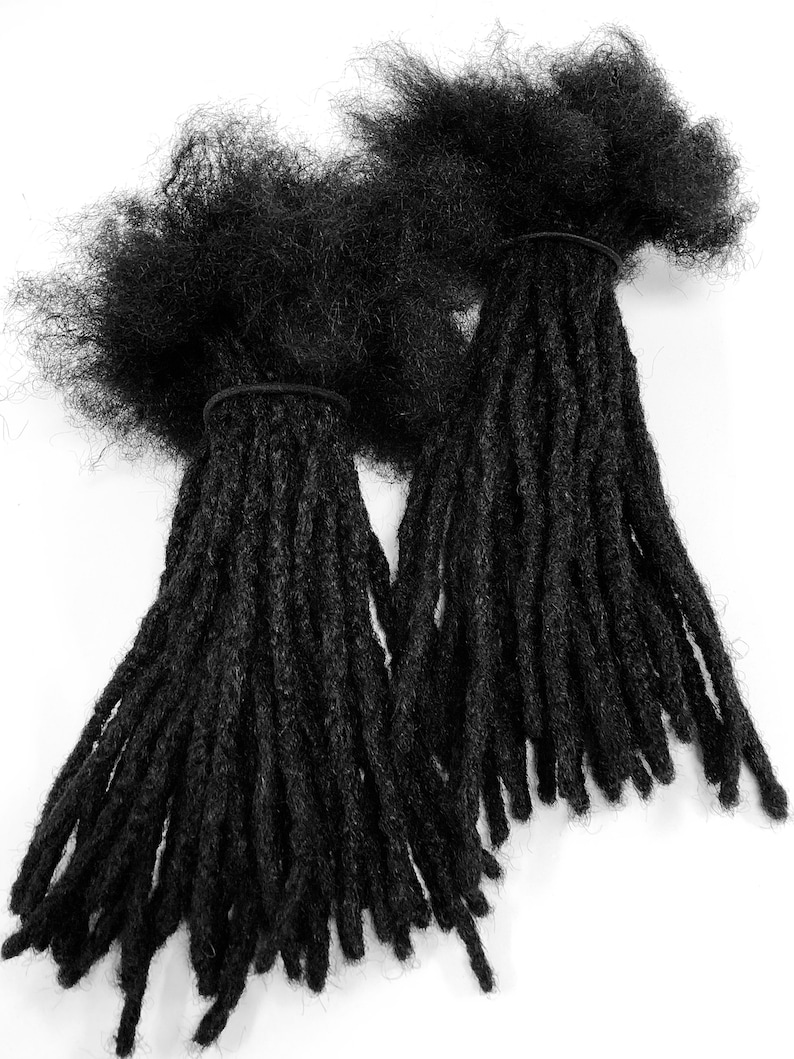 100% Human Hair Dreadlocks Handmade Locs 1/4" Width Medium Extensions – 5 Locs Per Bundle – On hand For Rapid Transport