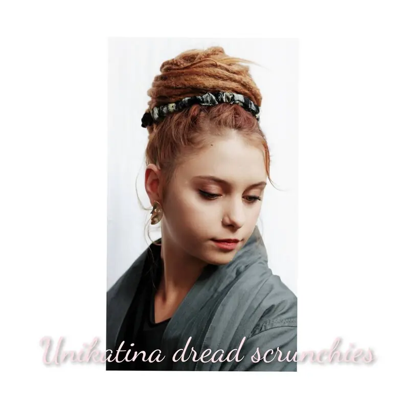 Be concerned Tie Dreadlock Accessory Hair Tie Bun Wrap Ponytail Wrap Thick Dreads Scrunchy for dreads Extra Monumental Be concerned Scrunchie sad grey inexperienced