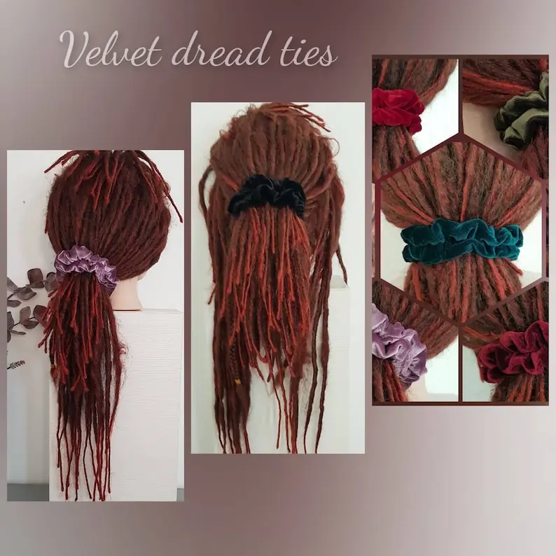 Dreadlock Hair Tie, Dreadlock Tools, Tall Scrunchie for Dreads, Thick Apprehension Ties, Dreads Hair Band, Velvet Hair Tie, Apprehension Elastic