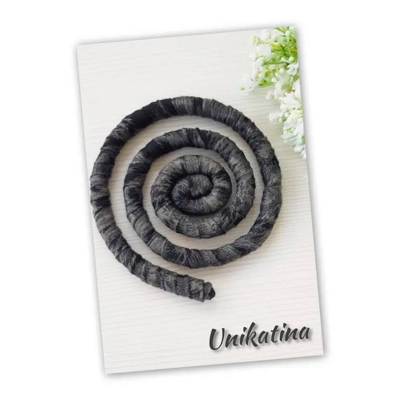 Shaded grey SPIRALOCK Bendable Dread Tie Dreadlock Accessories Wired Dread Tie Long spiral for dreads, ties Dread bun wrap