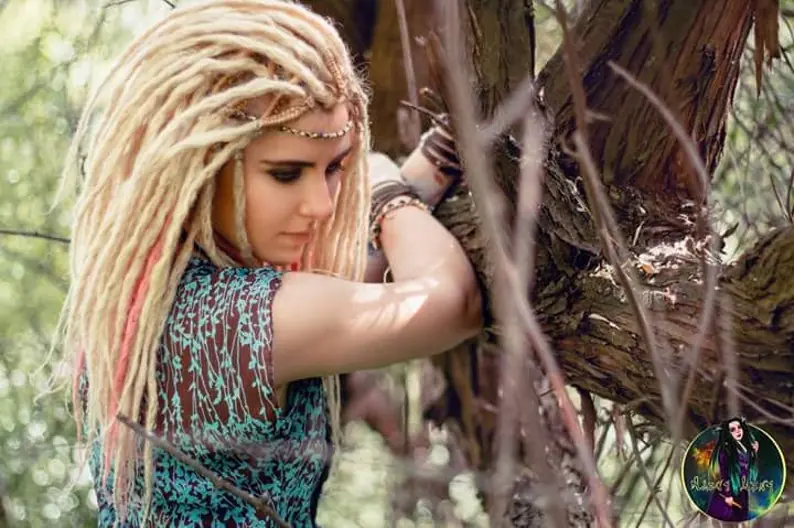 Red dreadlock extensions and blond crochet synthetic dreads double ended DE dreads by AliceDreads