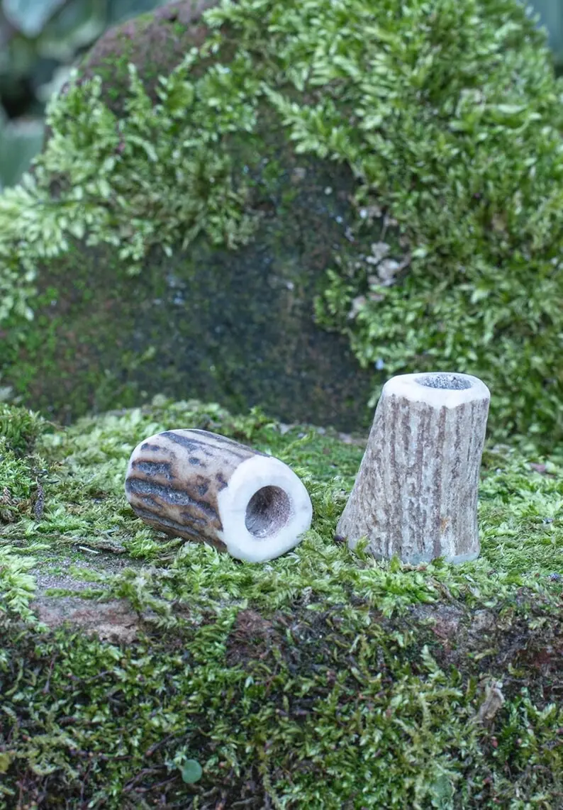 DEER ANTLER bead Dread bead Pure wooden engraved Tree beads Dread beads Dreadlock jewellery Dreadlock gear Loc bead deer horn bead