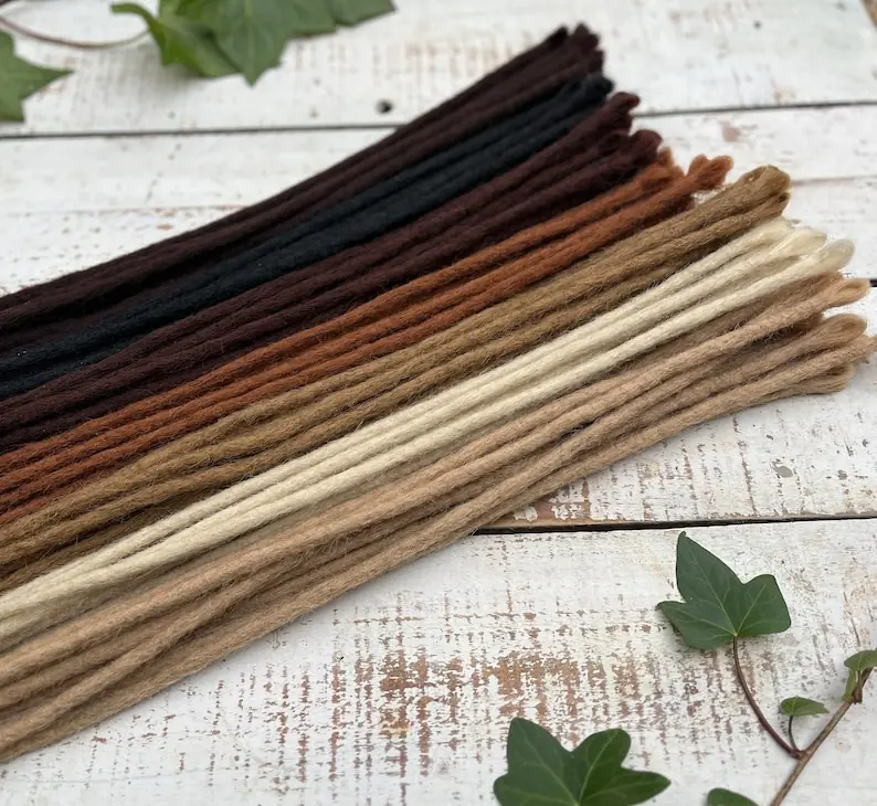 THIN Dreadlock Extensions – single ended synthetic dreadlocks. 24 inches/ 61cm lengthy