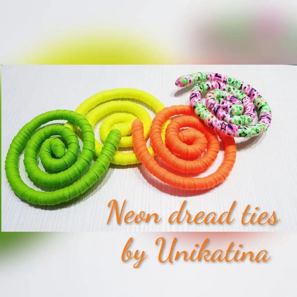 Neon SPIRAL LOC TiE Bendable Scare Ties Dreadlock Accessories Wired Scare Tie Spiral for locks, Dreadlock accessories Summer terror Lock tie